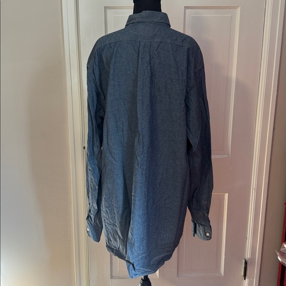 Southern Proper Men's Button Down Shirt Blue Chambray Size XXL - Picture 7 of 13